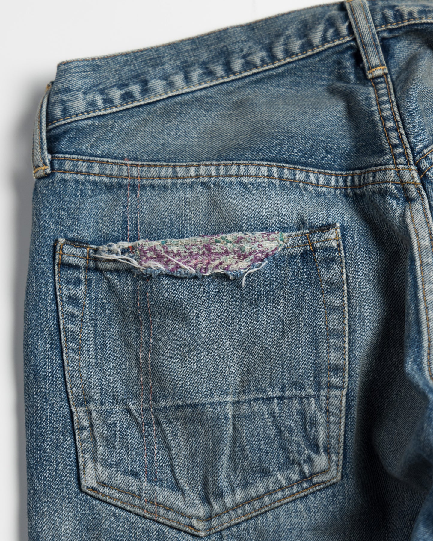 ANSG-001 SG REGULAR TAPERED REMAKE 5P PANTS INDIGO