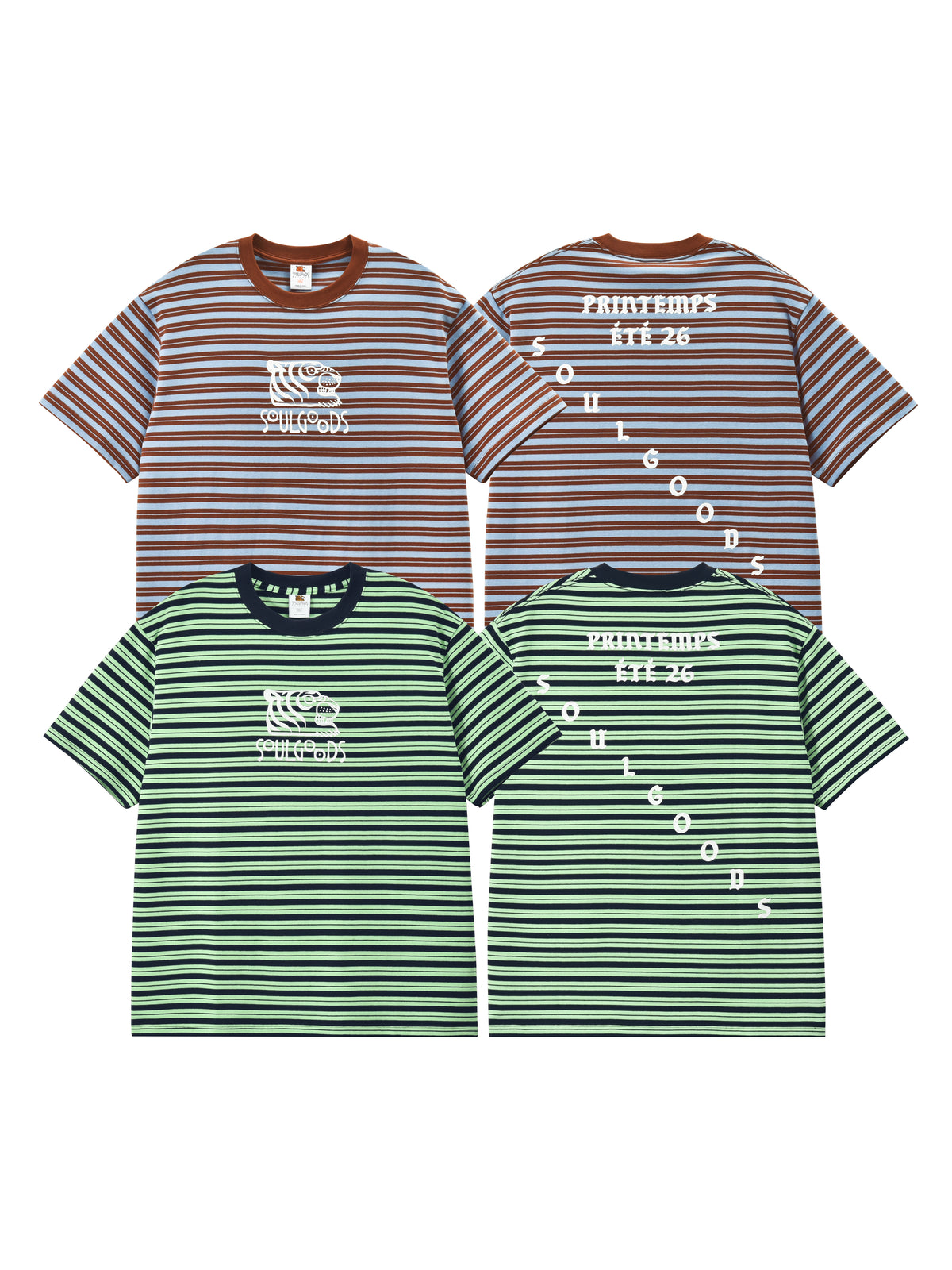 Soulgoods Classic Logo Stripe Short Sleeve Tee 2026FW Drop 1