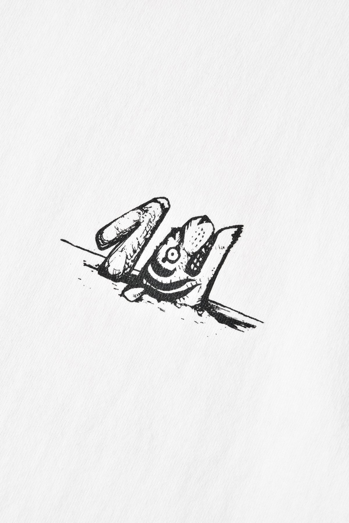 Black and white illustration of a stylized tiger on a white background
