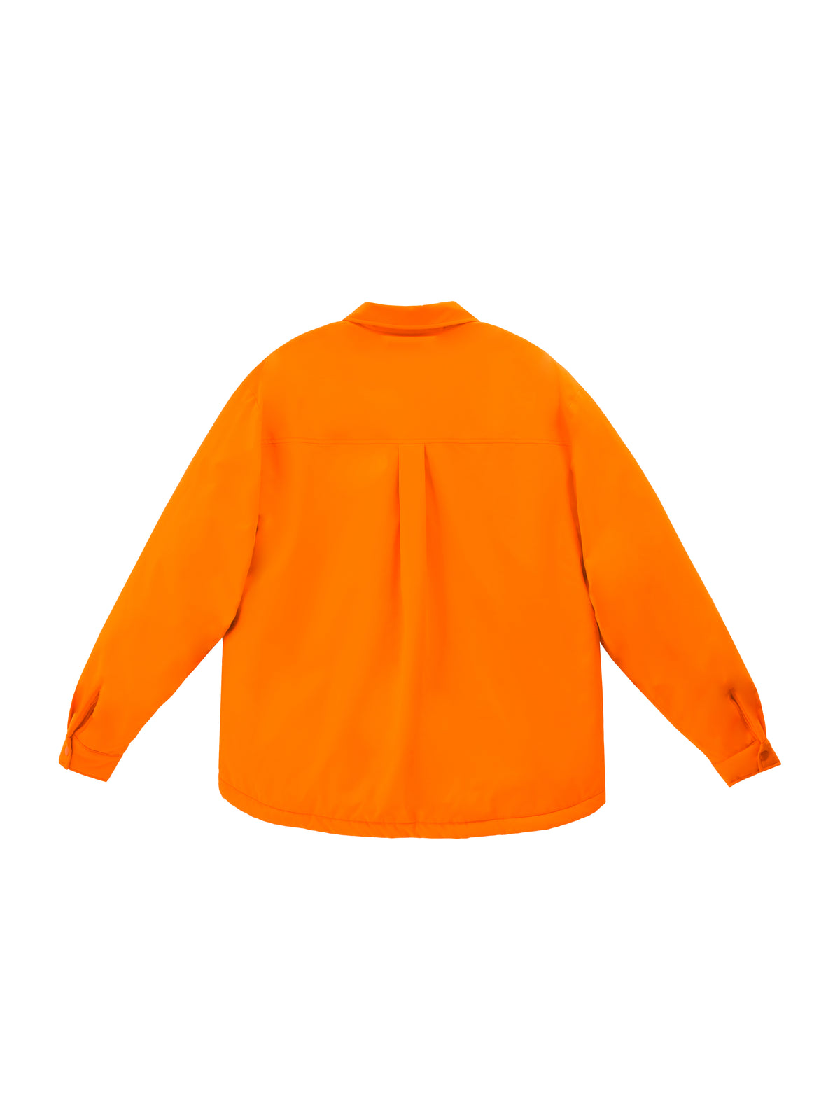 Orange long-sleeve shirt on a white background
