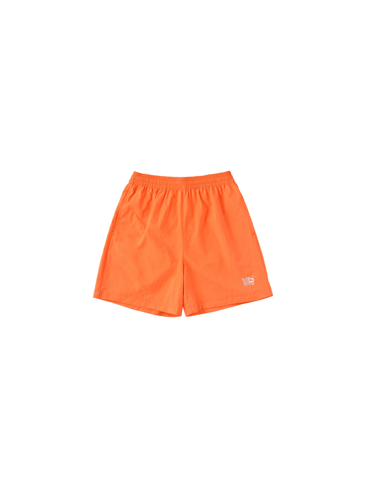 Orange shorts on a white background