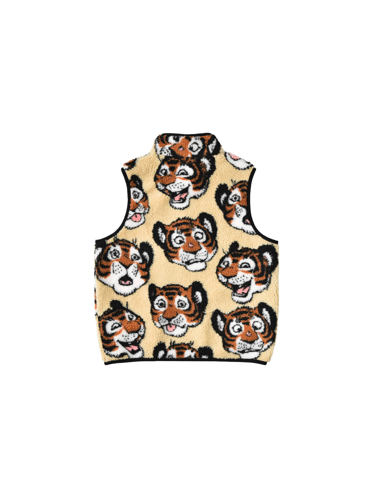 Vest with tiger pattern on a beige background