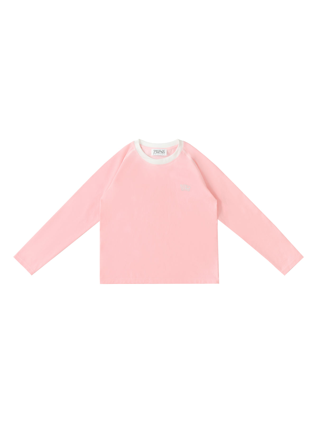 Pink long-sleeve shirt on a white background