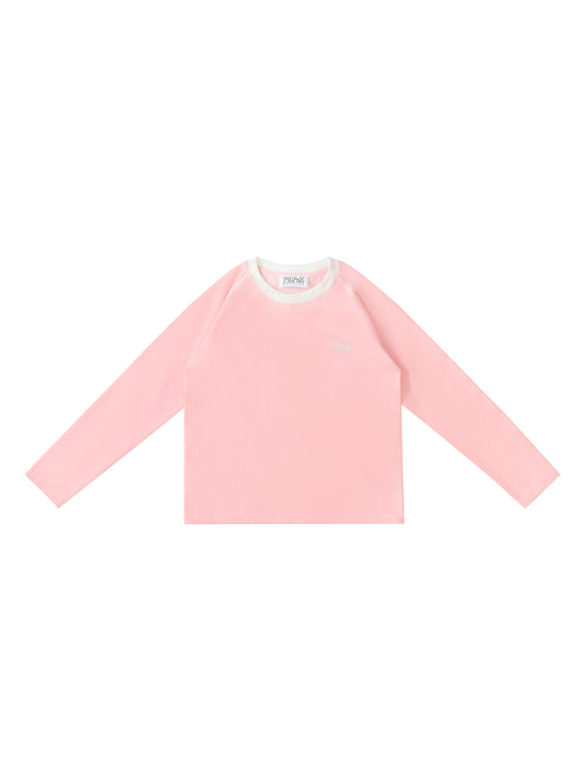 Pink long-sleeve shirt on a white background