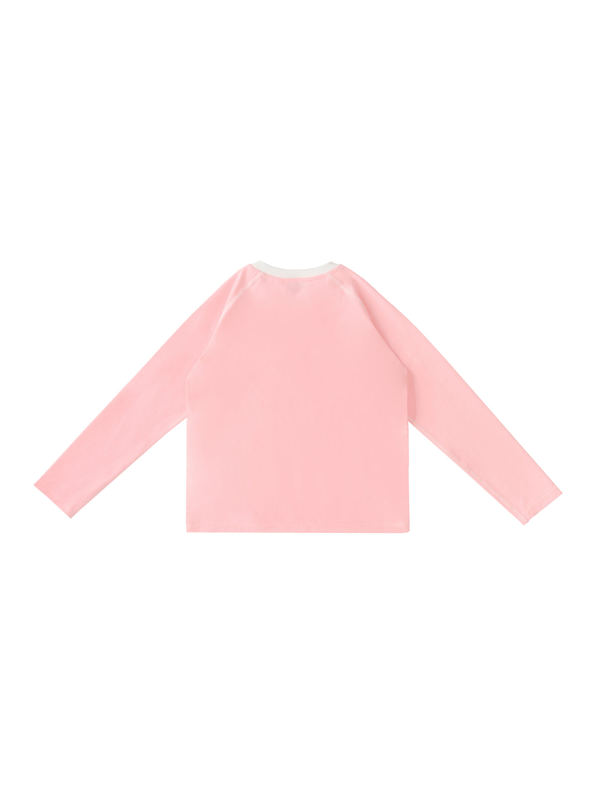 Pink long-sleeve shirt on a white background