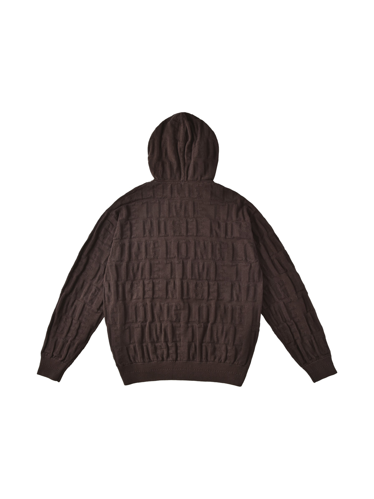 Brown textured hoodie on a white background
