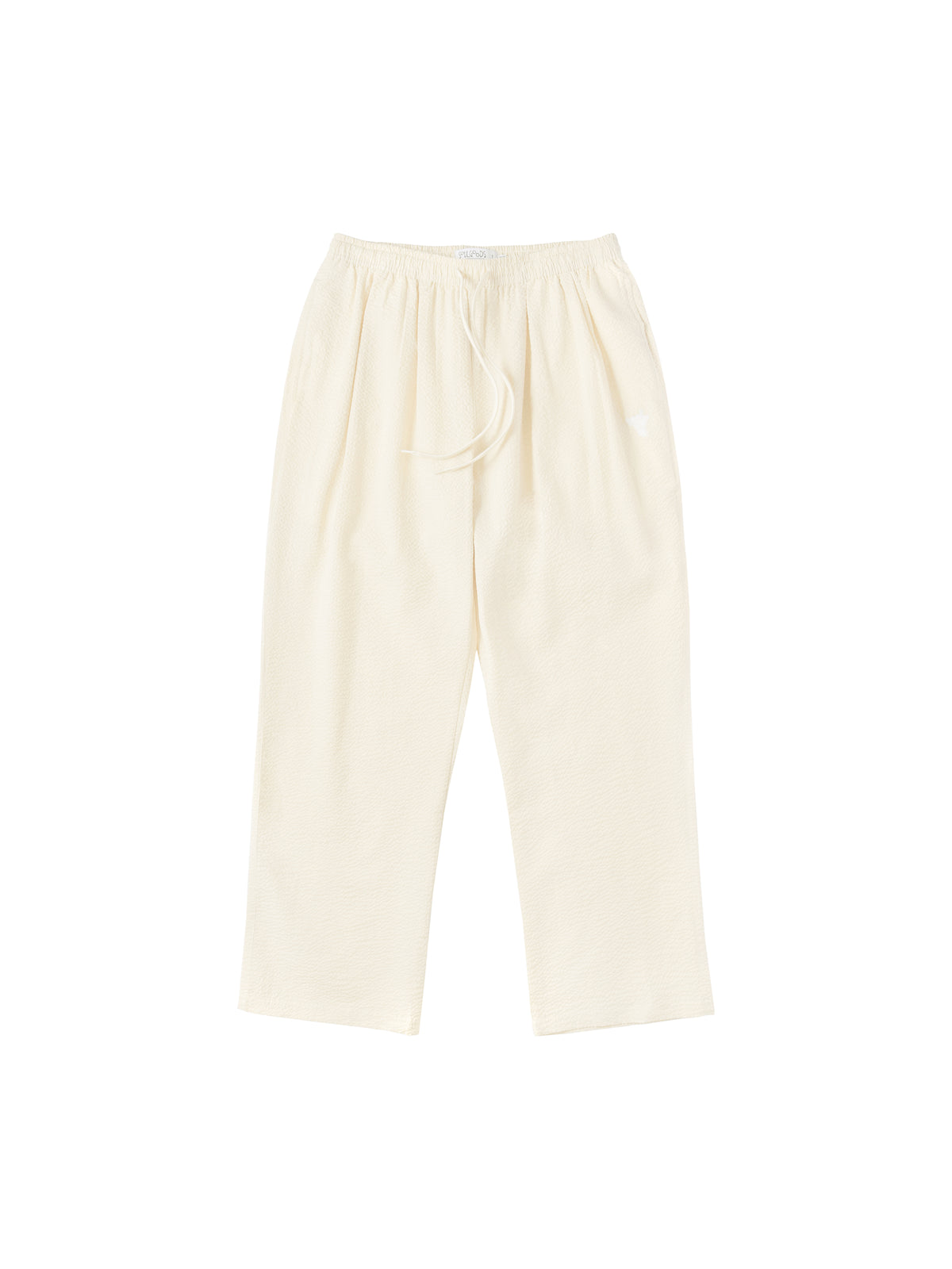 White pants on a white background