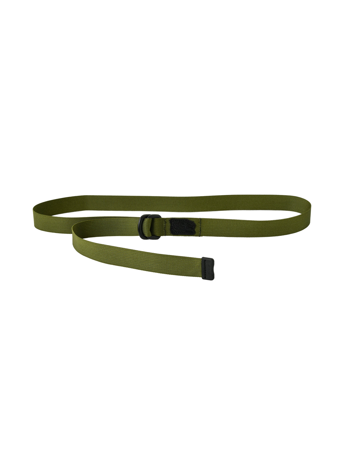 Green belt with a buckle on a white background