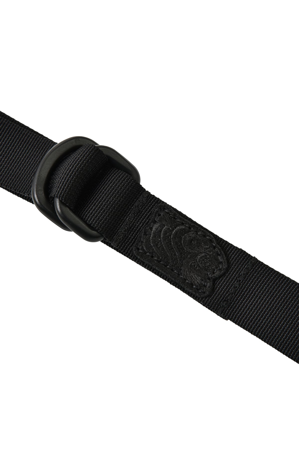 Black belt with a buckle on a white background