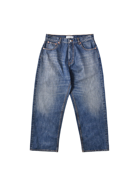 Blue jeans on a white background